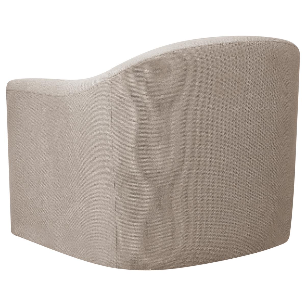 DREHSESSEL Stoff Taupe Magnor - Taupe, Textil (76/74/73cm) - Beliani