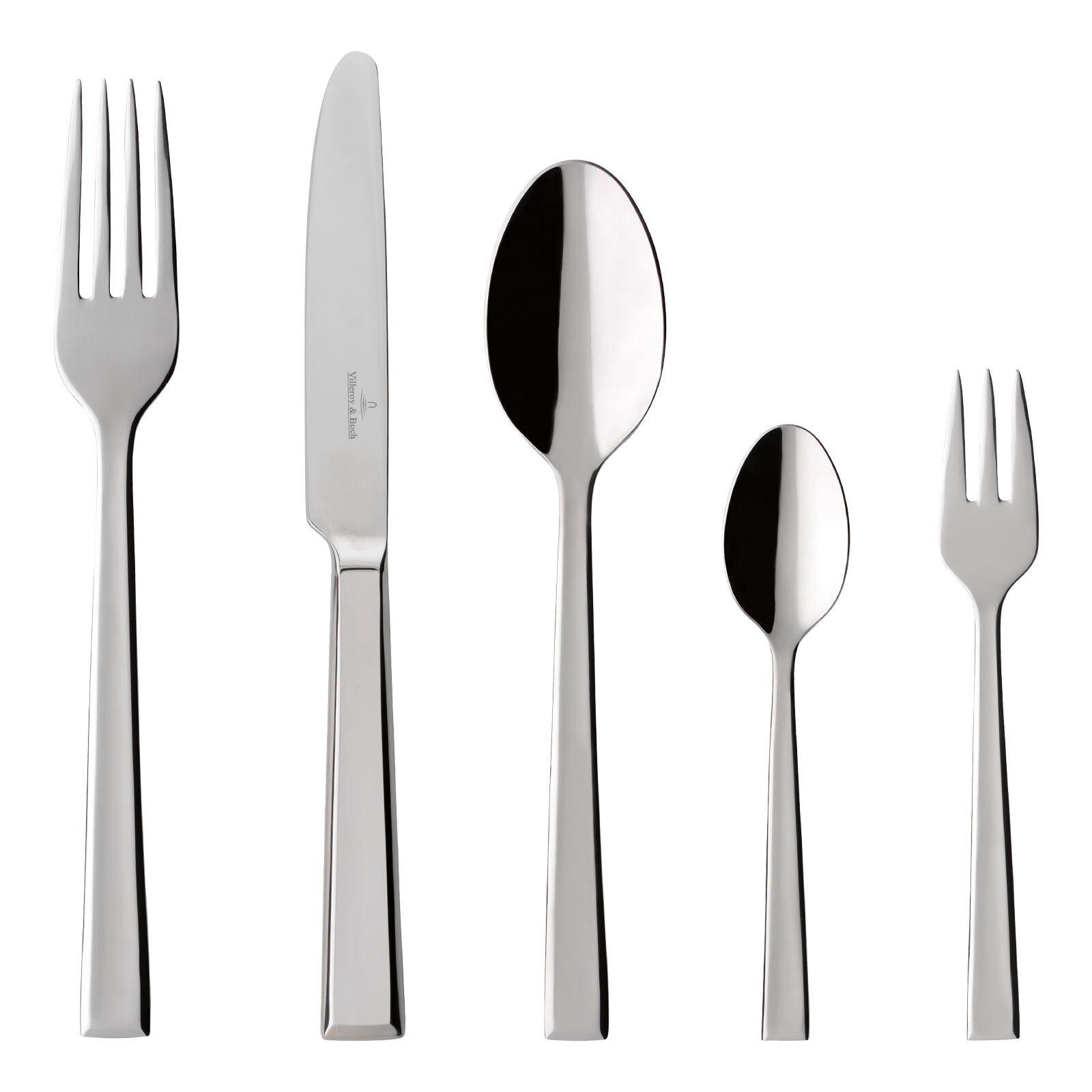 TAFELBESTECK Victor silber 180-tlg. - Silberfarben, Metall - Villeroy & Boch