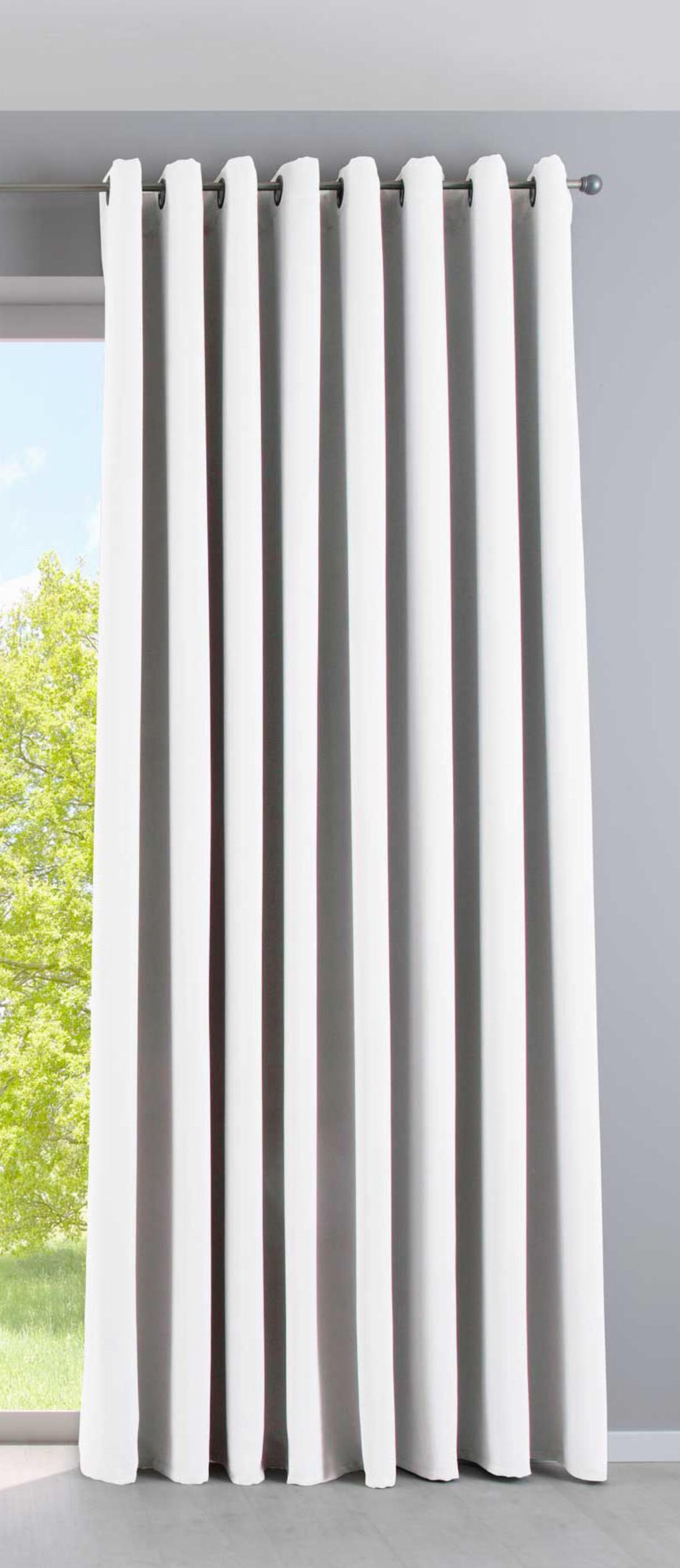 VORHANG »NEW YORK« HxB 245x295 cm Weiß - Weiß, Textil (295/245cm) - Gardinenbox