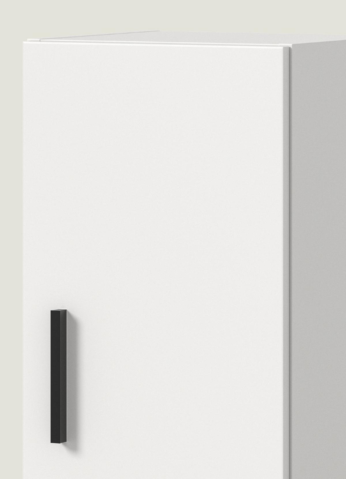 WOHNWAND weiß 259 x 184 cm, Wohnkombination hängend / stehend - Schwarz/Weiß, Holzwerkstoff/Kunststoff (259/151/34cm) - Inn.Furn