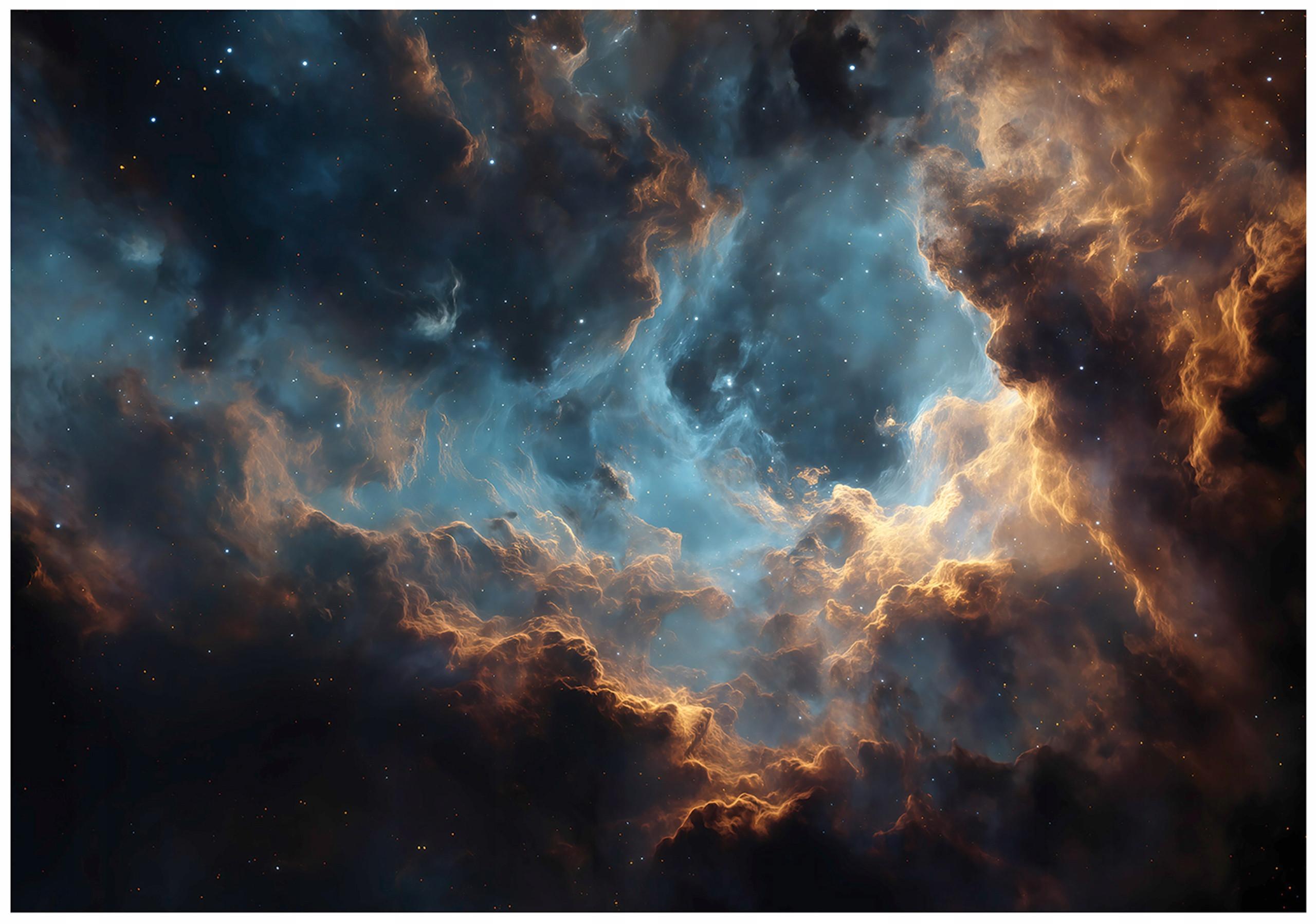 FOTOTAPETE Kosmos Wolken Blau 150x105 cm - Multicolor, Papier (150/105cm) - Wallarena
