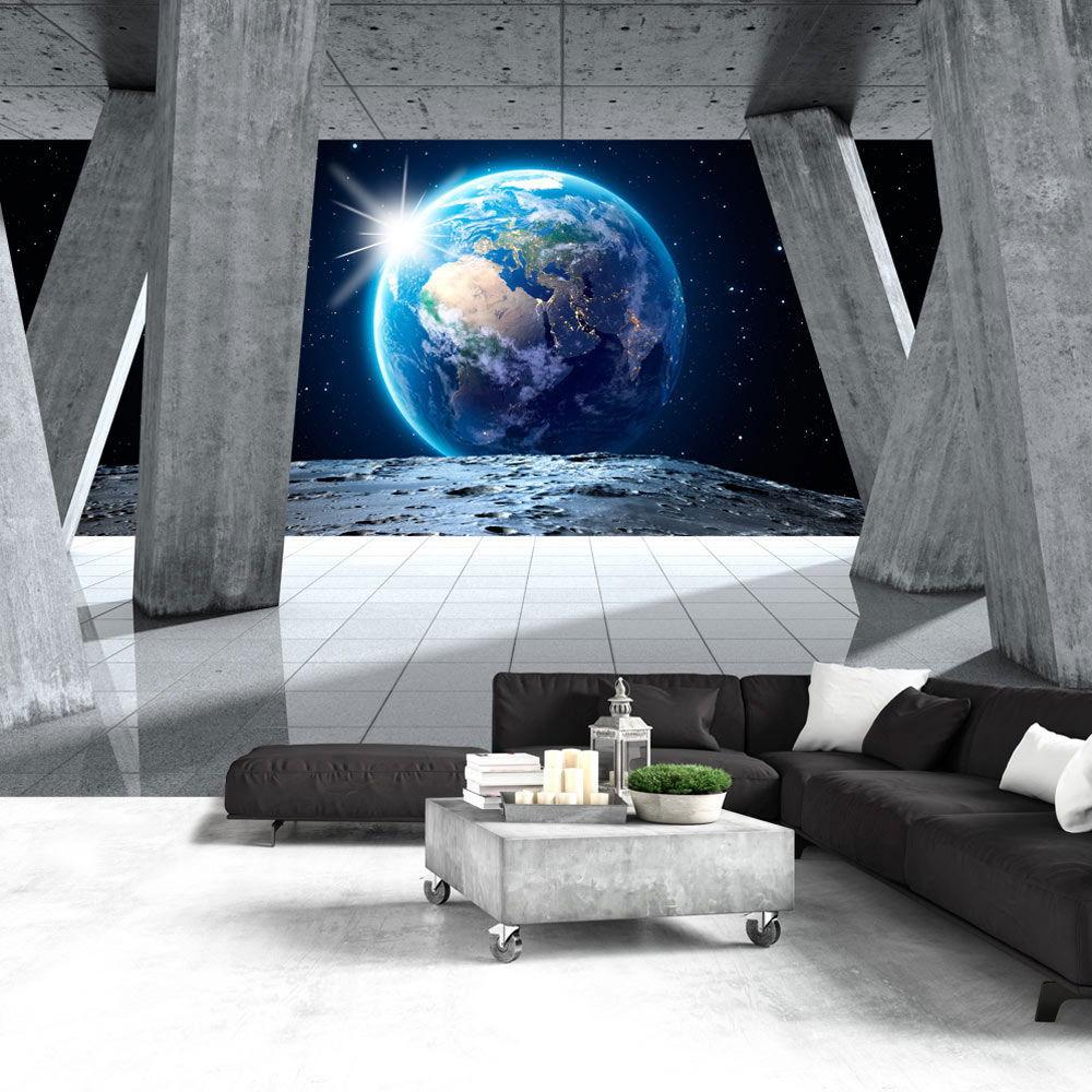 SELBSTKLEBENDE FOTOTAPETE 147/105 cm - Blau/Grau, Kunststoff/Textil (147/1cm) - KUNSTLOFT