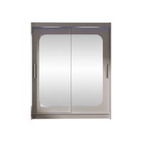 SCHWEBETÜRENSCHRANK Westa XII, mit RGB LED Beleuchtung - Kaschmir/Silberfarben, Holzwerkstoff/Metall (150/200/58cm) - MIRJAN24