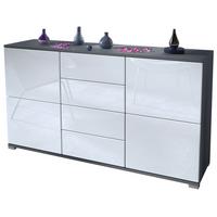SIDEBOARD Rova Weiß Hochglanz - Weiß Hochglanz, Holzwerkstoff (138.5/75.5/35cm) - Vladon