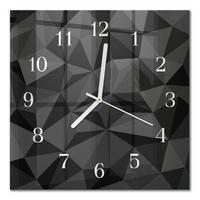 WANDUHR aus Glas 30x30 cm - 3D-Muster - Schwarz, Glas (30/30/0.4cm) - TULUP