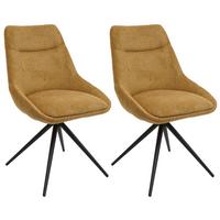 ESSZIMMERSTUHL Gelb 2er-Set - Currygelb/Gelb, Textil (51/86/60cm) - MCW