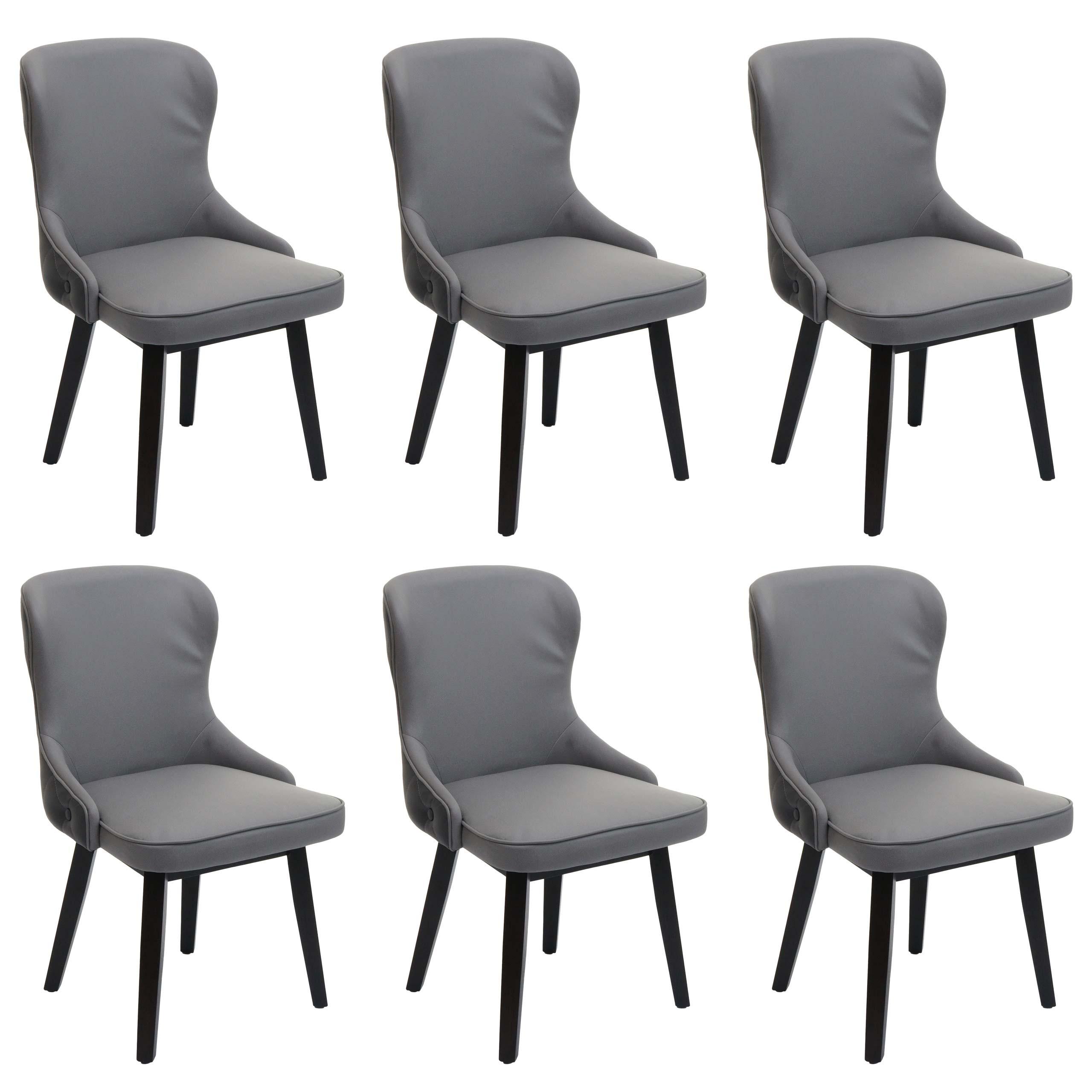 ESSZIMMERSTUHL Grau, Hellgrau 6er-Set - Hellgrau/Grau, Textil (53/86/53cm) - MCW