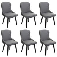 ESSZIMMERSTUHL Grau, Hellgrau 6er-Set - Hellgrau/Grau, Textil (53/86/53cm) - MCW