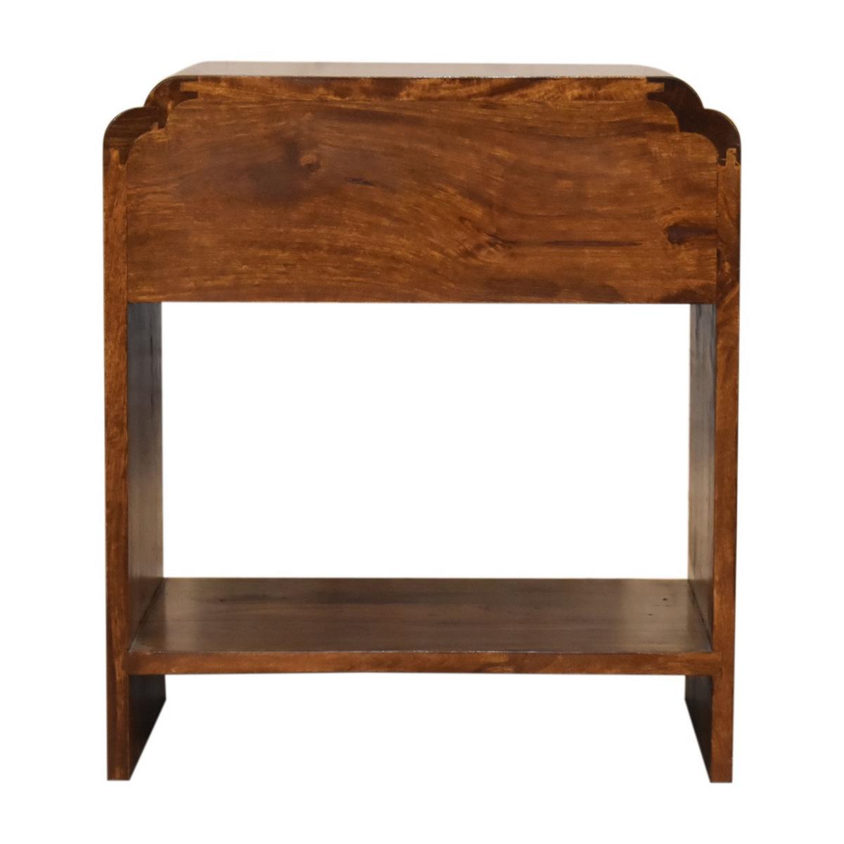 NACHTTISCH Newton, 1-Schublade, 1 Offenes Fach, Braun - Messingfarben/Braun, Holz/Metall (45/50/35cm) - Artisan Furniture