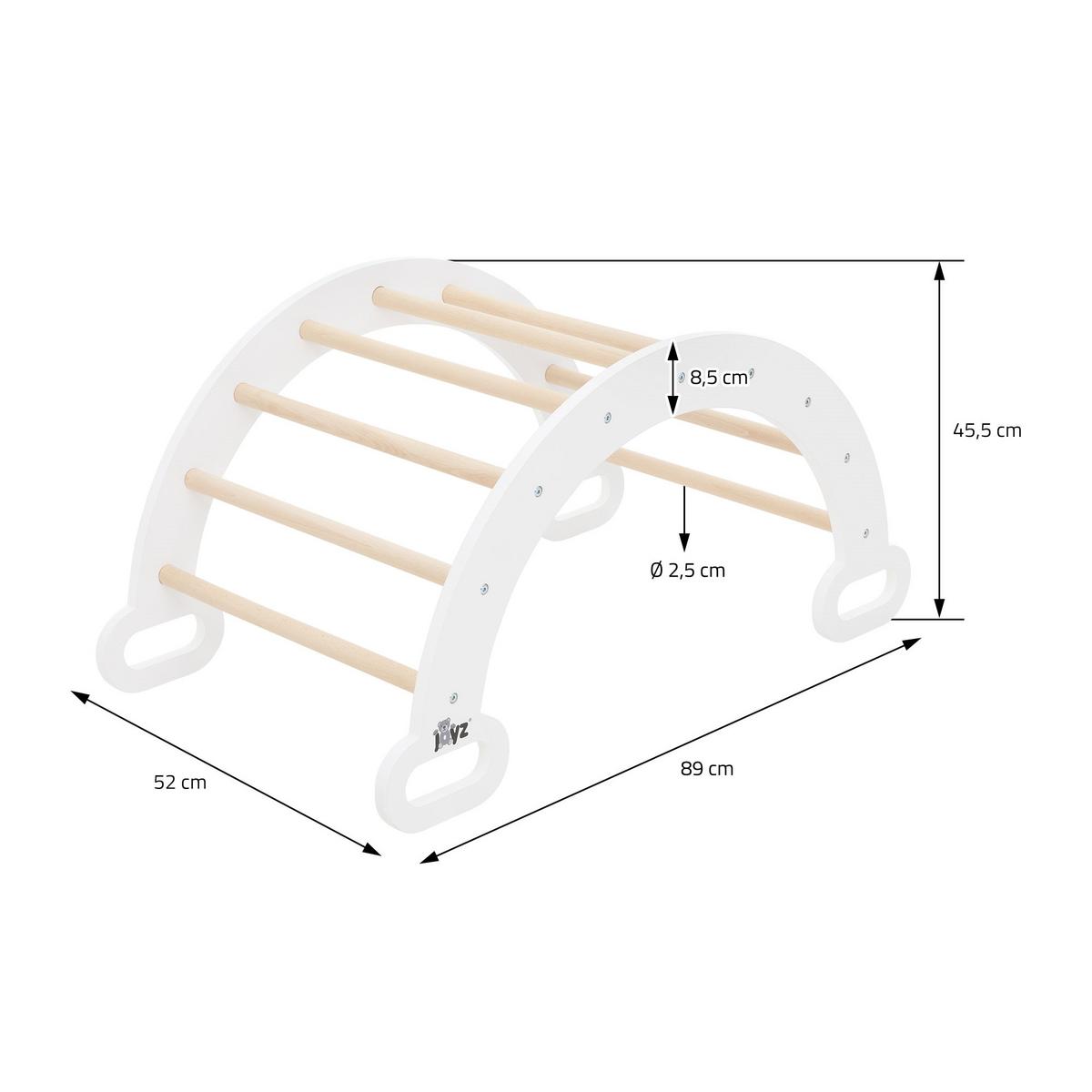 KLETTERBOGEN Weiß - Weiß, Holz (52/45.5/89cm) - Joyz