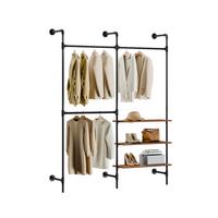 KLEIDERSTÄNDER Industrial Schwarz - Schwarz, Kunststoff (168/220/46cm) - SoBuy