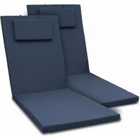 ROLLLIEGENAUFLAGE Loft RL 200x60x5cm Dunkelblau (2tlg) - Dunkelblau, Textil (60/10/200cm) - Beautissu 