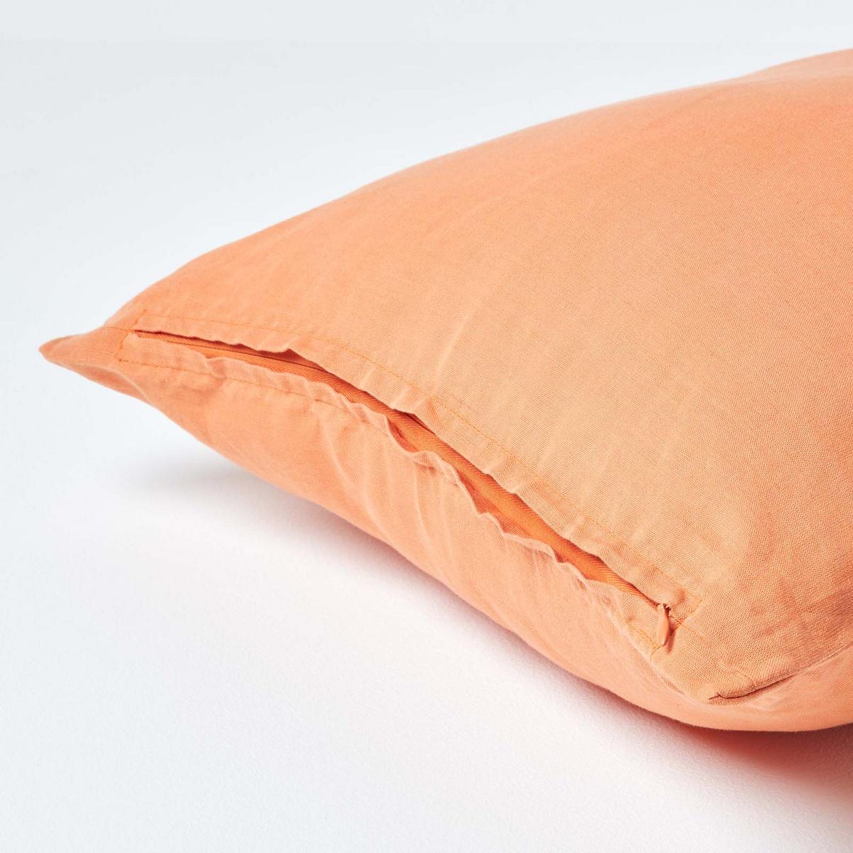 KISSENBEZUG Leinen - Orange, Textil (40/40cm) - Homescapes