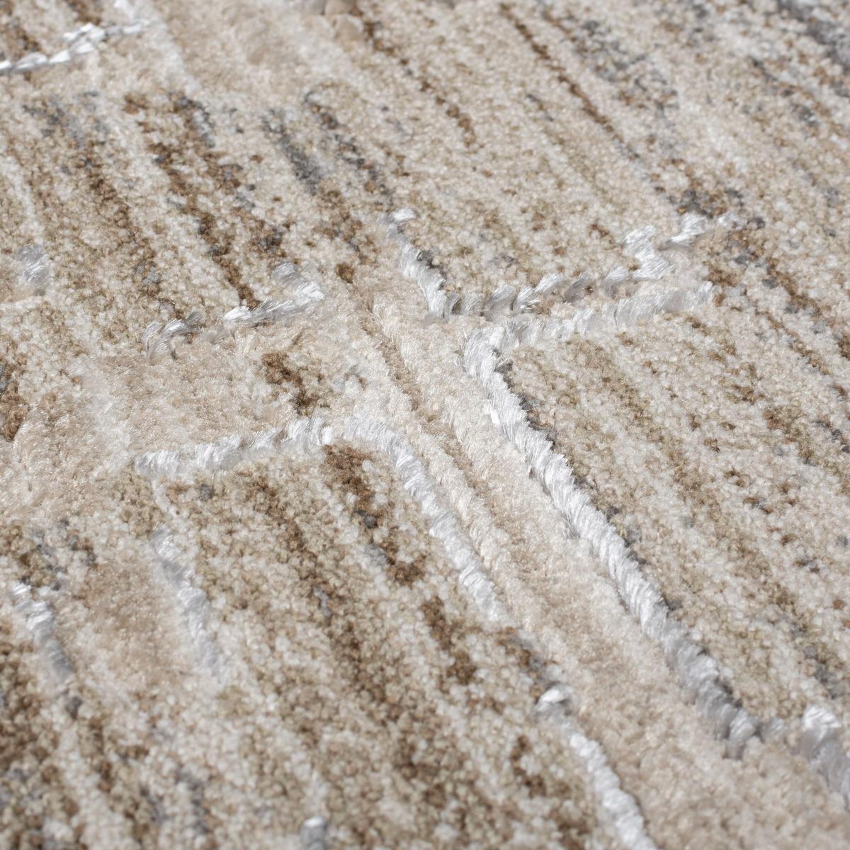 TEPPICH mit Fransen DALE, mit Struktur, Taupe, 120 x 170 cm - Braun, Textil (170/120cm) - KADIMA DESIGN