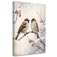 LEINWANDBILD Weihnachten 80x120cm - Grau, Textil (80/120cm) - Feeby