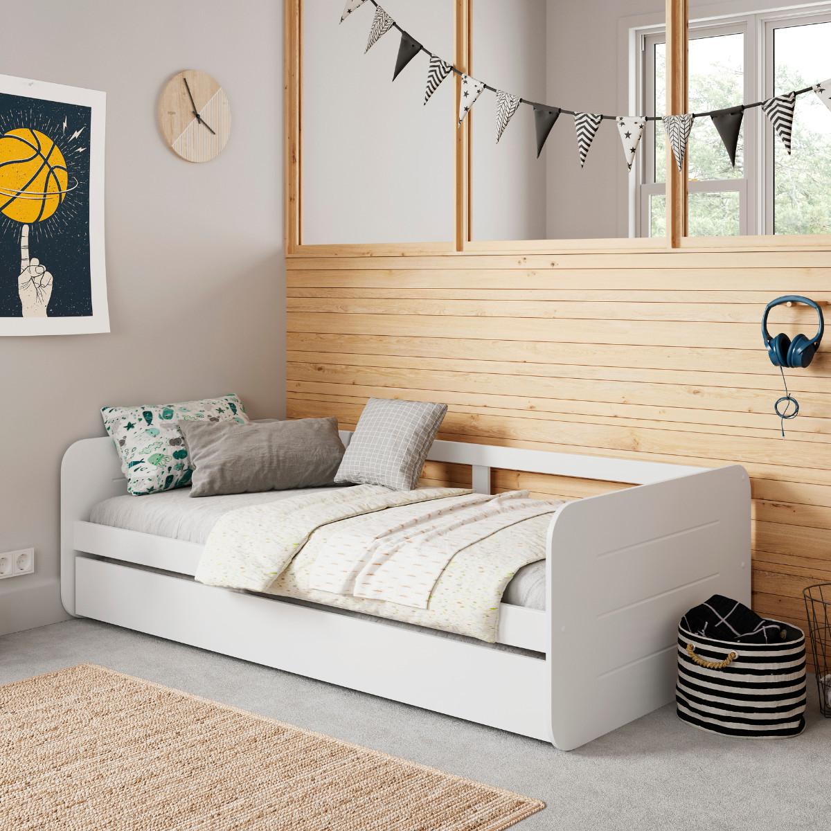 BETT Redona Weiß 195/105/60 cm - Weiß, Holz - Calicosy