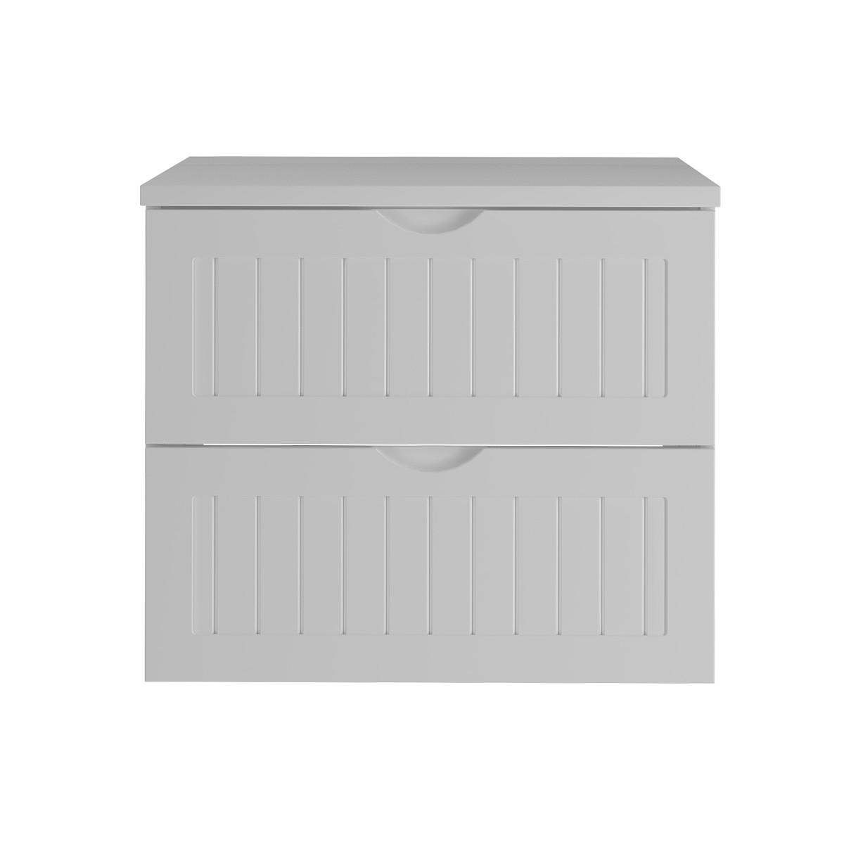 WASCHTISCHUNTERSCHRANK 60.6cm Soline Weiß - Weiß, Holzwerkstoff (60.6/52.2/46.5cm) - Petits-meubles