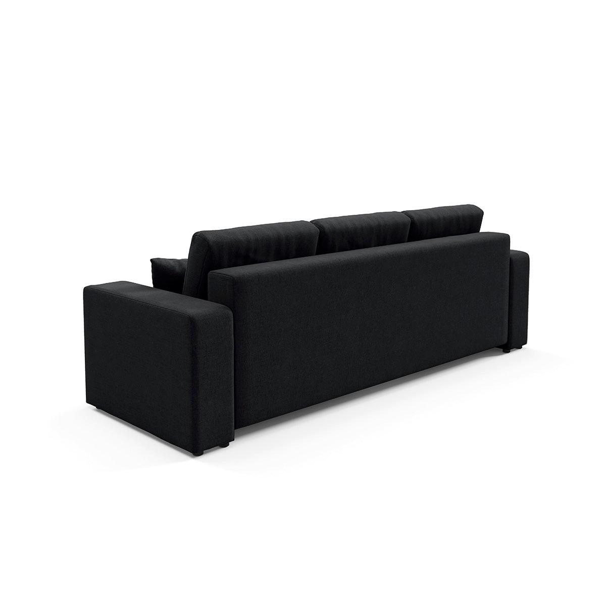 SOFA Giulia 3 Sitzplätze Schwarz - Schwarz, Holz (244/82/102cm) - Petits-meubles