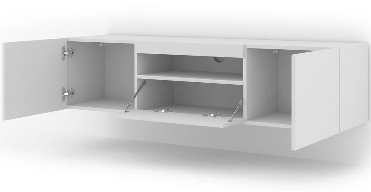 TV LOWBOARD Weiß 150/42/37 - Weiß, Holzwerkstoff (150/42/37cm) - RAUMHIRSCH FURNITURE