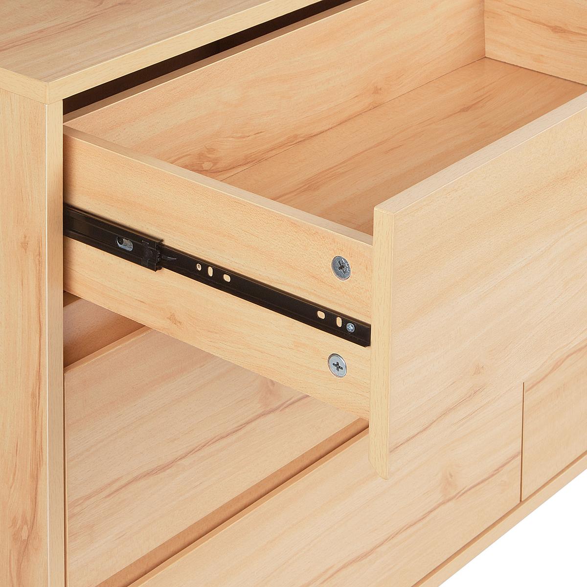 KOMMODE mit 6 Schubladen Hellbraun Sardis - Braun, Holz/Holzwerkstoff (120/75/40cm) - Beliani
