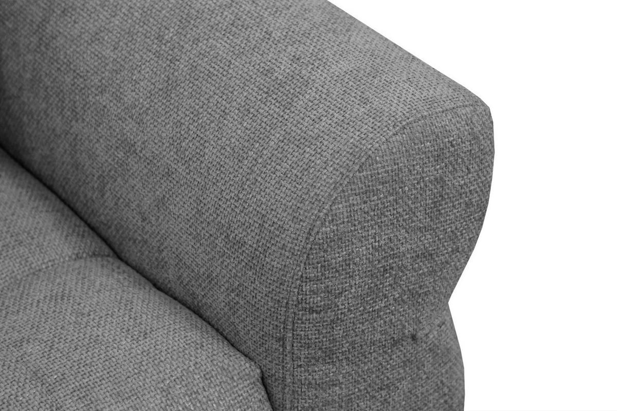 SOFA SALVINI 2-Sitzer, grau - Schwarz/Grau, Holzwerkstoff/Textil (176/88/99cm) - Wozimo
