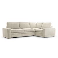 ECKSOFA L Form Treville Beige 296/196/94 cm – Rechts, mit Bettkasten und Schlaffunktion - Beige/Schwarz, Kunststoff/Textil (296/196cm) - AX Living