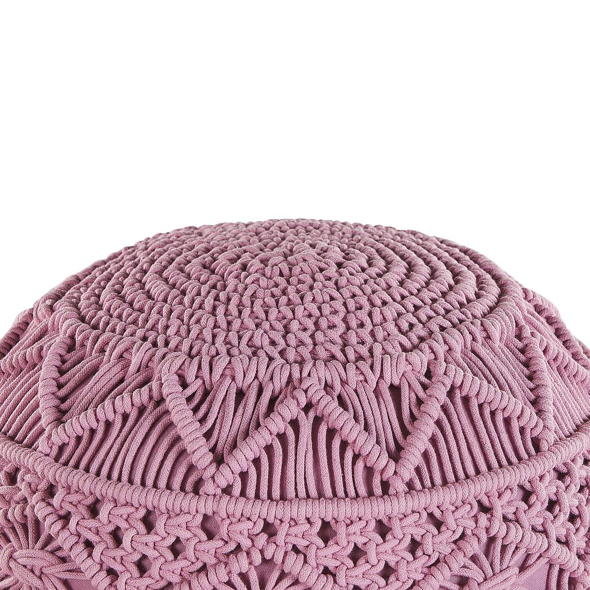 POUF Rosa 40/40/40 cm Kayseri - Pink, Naturmaterialien/Textil (40/40/40cm) - Beliani