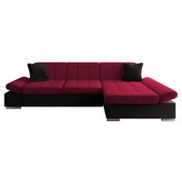 ECKSOFA Montana, Seite: Rechts - Rot/Schwarz, Holz/Textil (278/161cm) - MIRJAN24