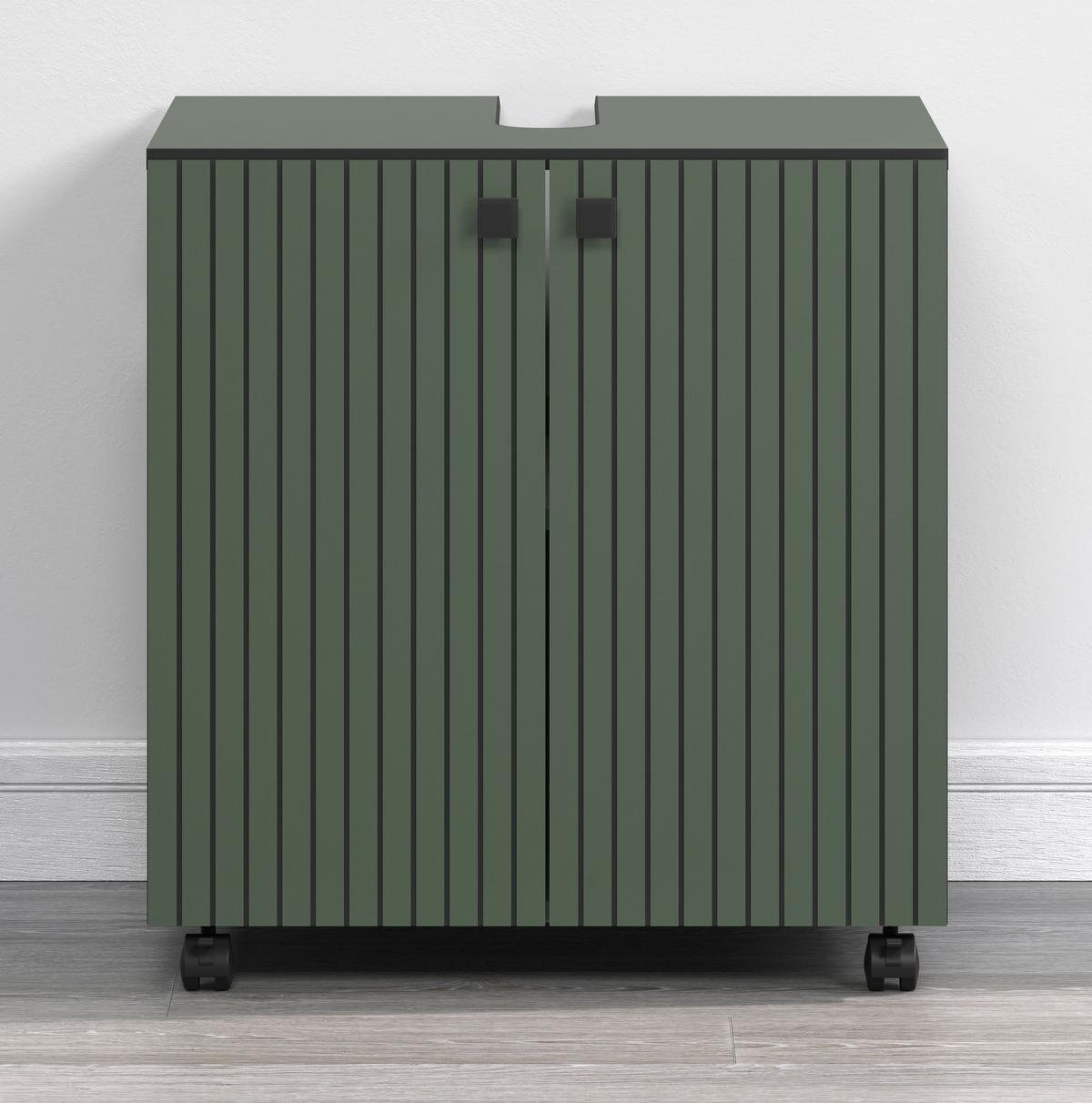 WASCHBECKENUNTERSCHRANK PureBliss Grün - Grün, Holzwerkstoff (60/64/42cm) - Trendteam