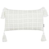 DEKOKISSEN Beige 30/60 cm Douris - Beige/Weiß, Textil (60/30/12cm) - Beliani