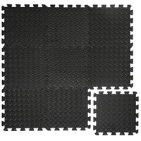 PUZZLEMATTE, 9er Set, 30x30x1cm, Schwarz - Schwarz, Kunststoff (30/30cm) - eyepower
