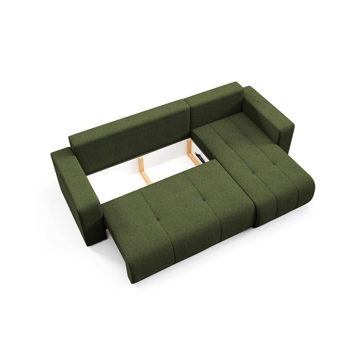 ECKSOFA Vasco 3 Sitzplätze Grün - Grün, Holz (247/145cm) - Petits-meubles