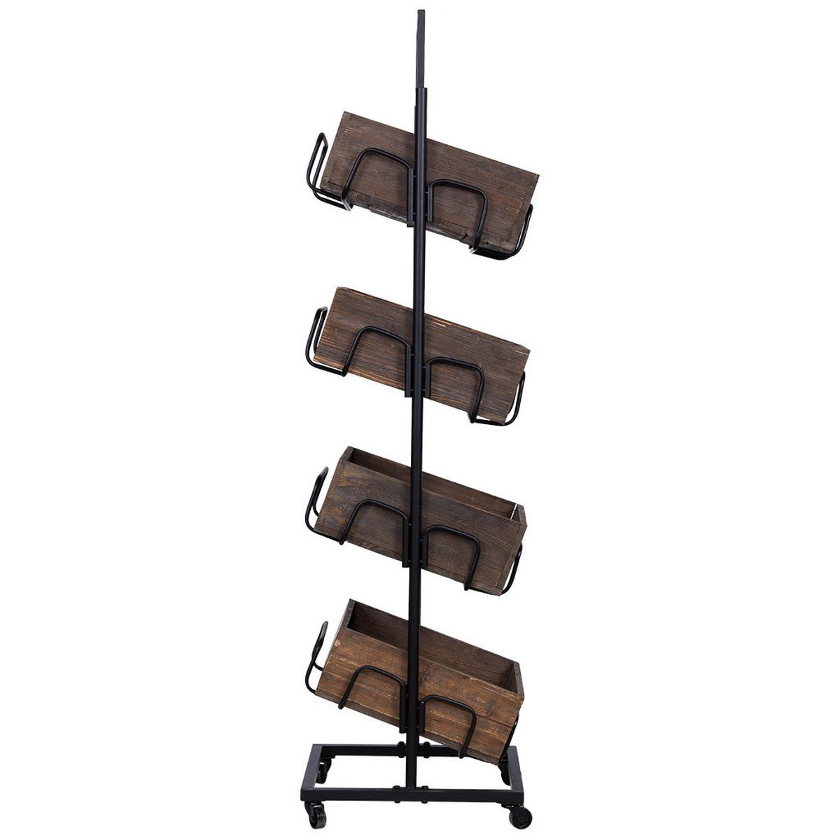 REGALE aus holz und metall 50x48x168 cm - Braun, Holz (50/168/48cm) - Wanderlust