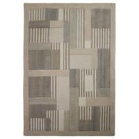 TEPPICH aus Wolle EDALE in Natur, geometrisch, 140 x 200 cm - Beige, Textil (140/200cm) - KADIMA DESIGN