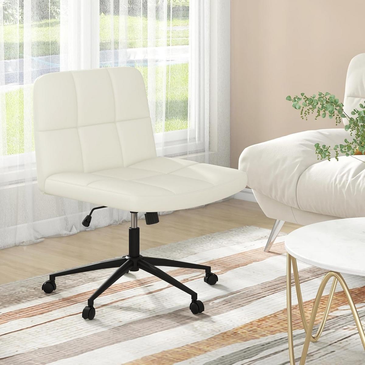 BÜROSTUHL Beige - Beige, Kunststoff (68/56/64cm) - COSTWAY