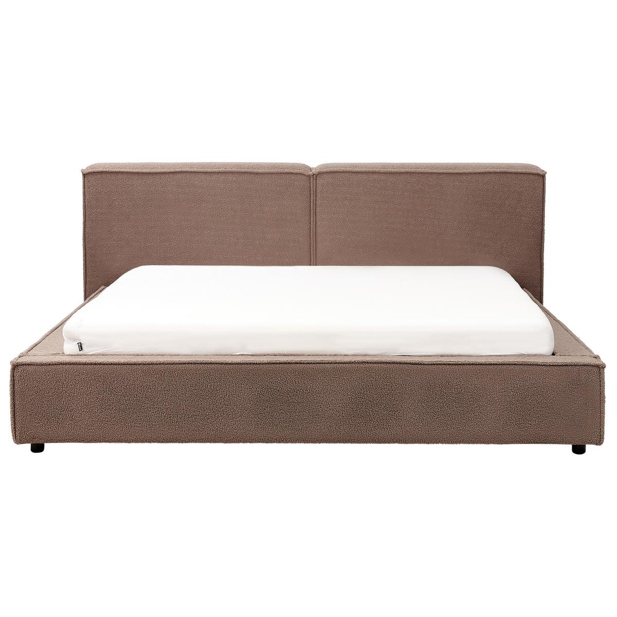 POLSTERBETT mit Lattenrost 180x200 cm Braun Linards - Braun, Textil (180/200cm) - Beliani