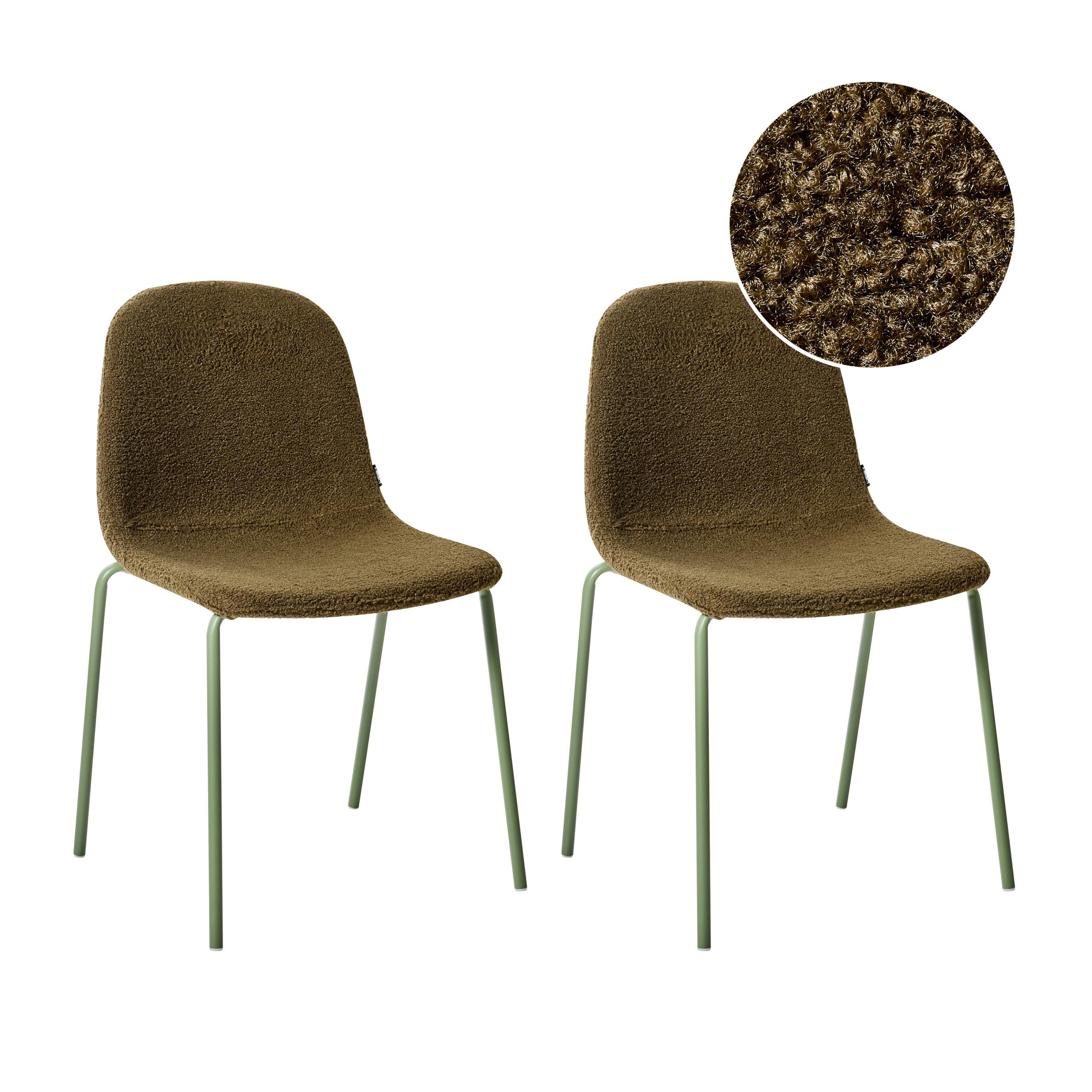 KONFERENZSTUHL 2er-Set Grün Loma - Grün, Textil (50/98/55cm) - Beliani
