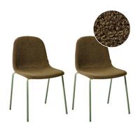 KONFERENZSTUHL 2er-Set Grün Loma - Grün, Textil (50/98/55cm) - Beliani