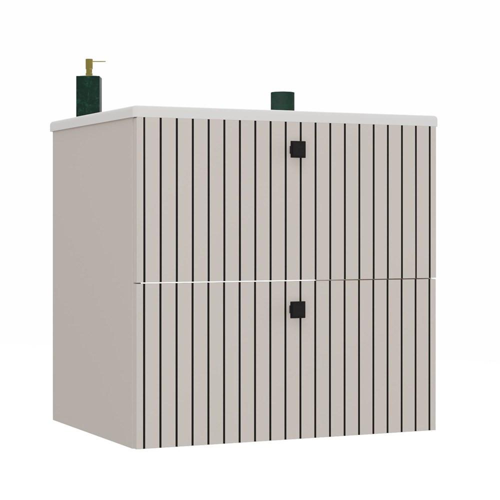 WASCHBECKENUNTERSCHRANK Kaschmir 60/59/47 - Kaschmir, Holzwerkstoff (60/59/47cm) - RAUMHIRSCH FURNITURE