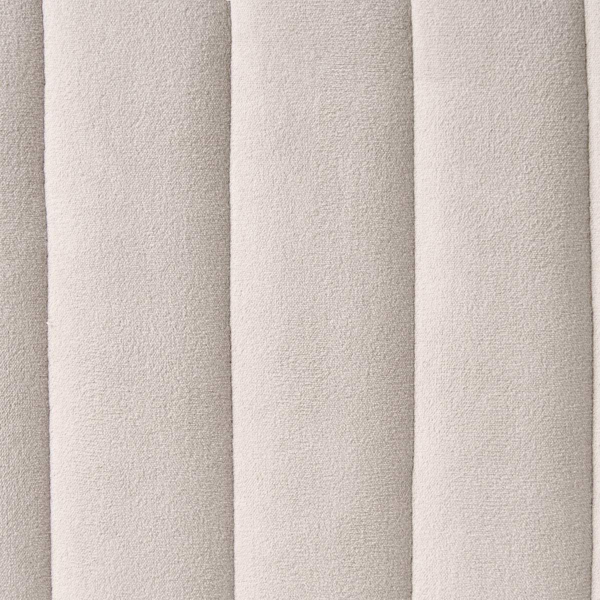 HOCKER Samtstoff Cremeweiß Utah - Weiß, Textil (47/43/47cm) - Beliani