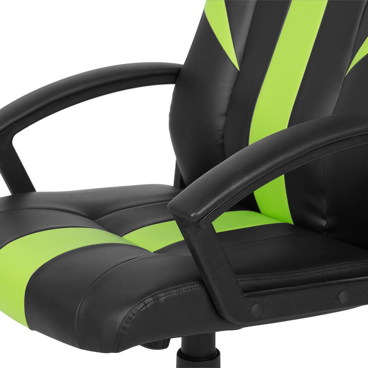 BÜROSTUHL Kunstleder Grün/Schwarz Success - Schwarz, Textil/Metall (60/117/60cm) - Beliani