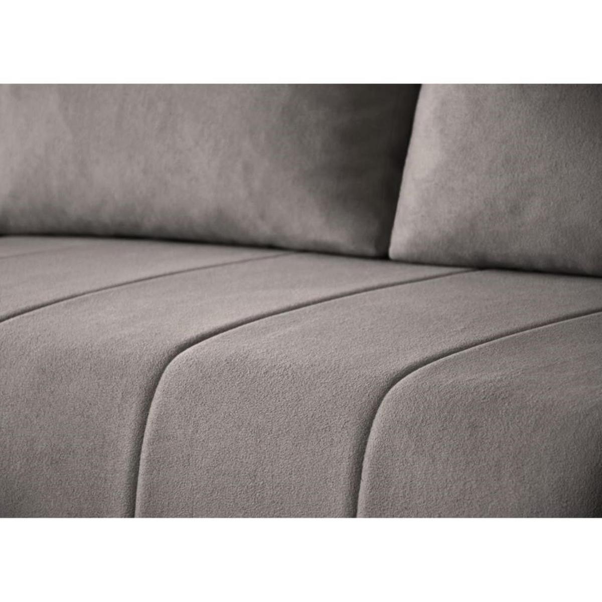 ECKSCHLAFSOFA Capri beige - Beige/Schwarz, Kunststoff/Textil (223/156cm) - Beautysofa