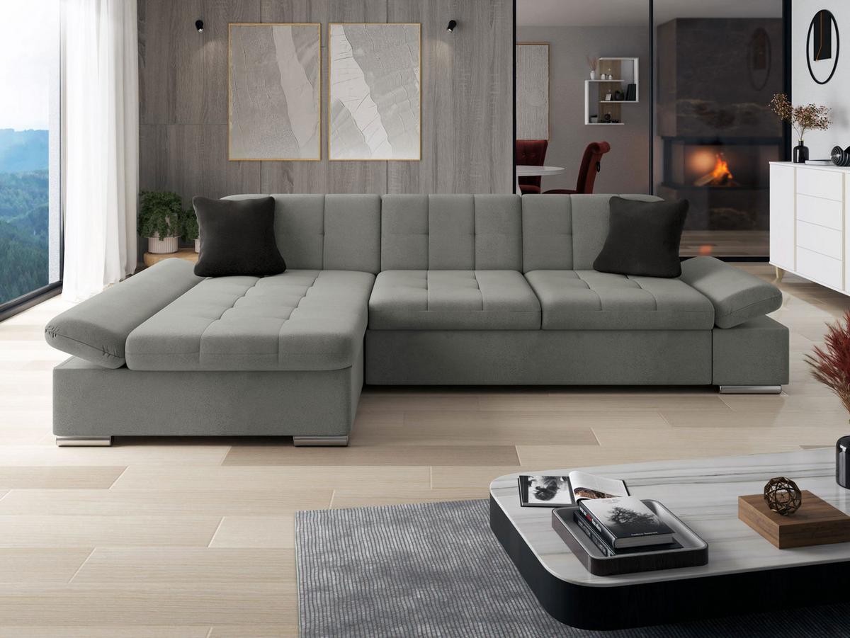 ECKSOFA Montana, Seite: Links - Silbereichenfarben, Holz/Textil (278/161cm) - MIRJAN24