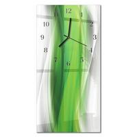 WANDUHR aus Glas 30x60 cm - Abstraktion - Grün, Glas (30/60/0.4cm) - TULUP