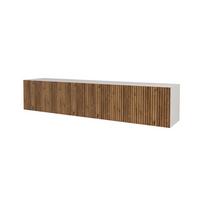 LOWBOARD NOA-2-W 2x100x40x40 cm - Weiß / Katania - Eiche Wotan, Holzwerkstoff (200/40/40cm) - ALTDECOR