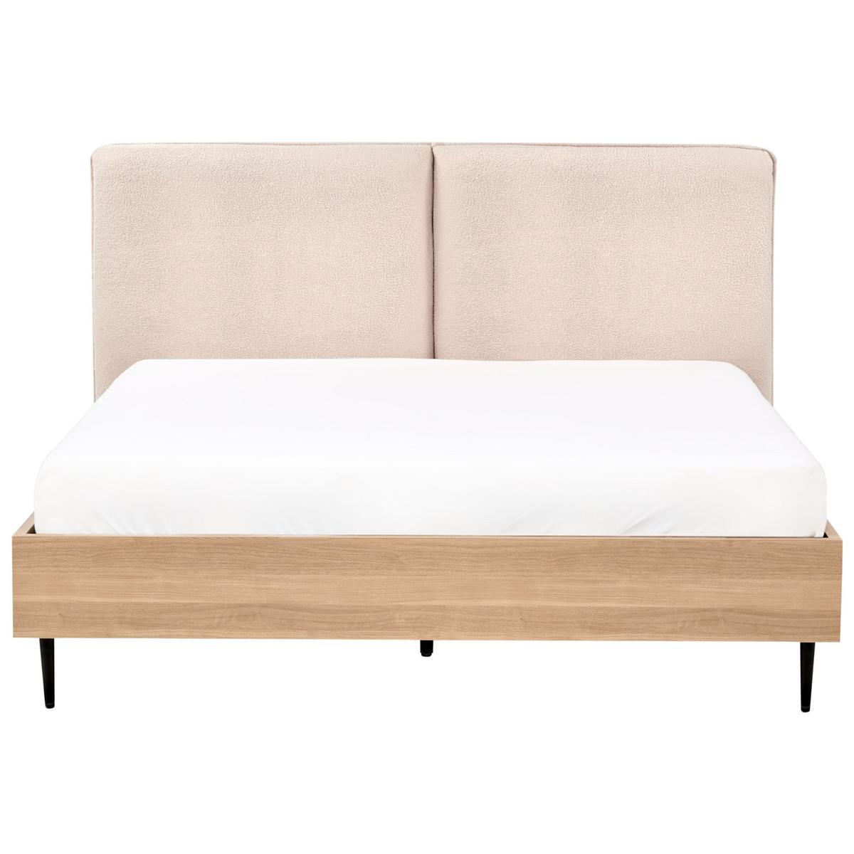 BETT mit Lattenrost 140x200 cm Beige Limanton - Beige, Textil (140/200cm) - Beliani