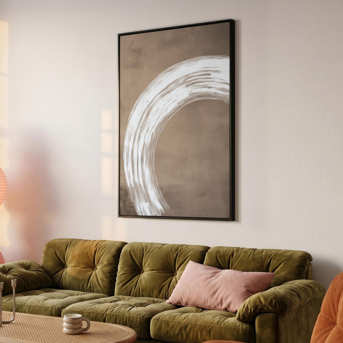 LEINWAND Bilder mit Rahmen - Farbe - Braun - Japandi - 80x120 - Kupferfarben, Textil (80/120cm) - MuchoWow