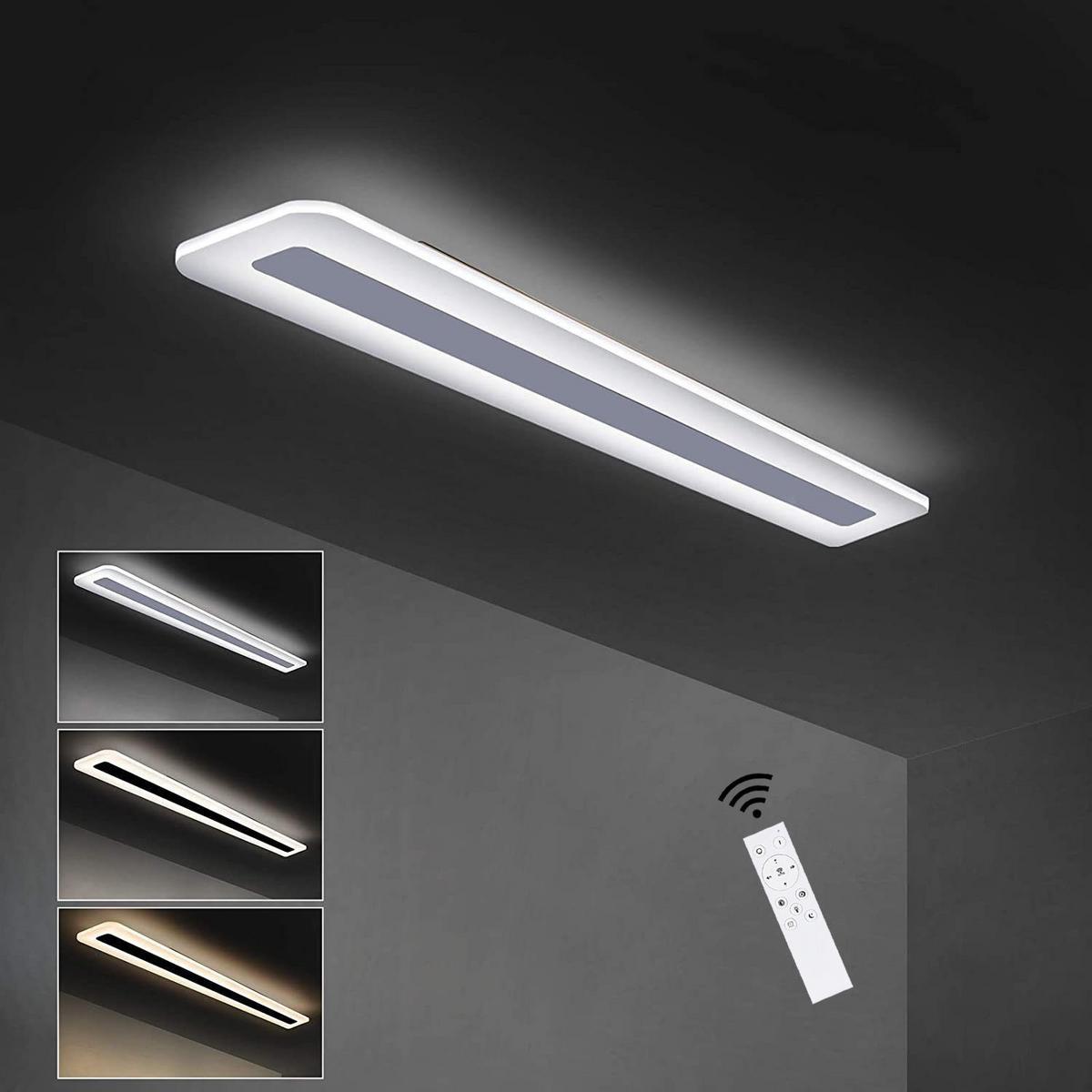 LED-DECKENLEUCHTE Jaser 60/15/5 cm - Weiß, Metall (60/15/5cm) - Nettlife