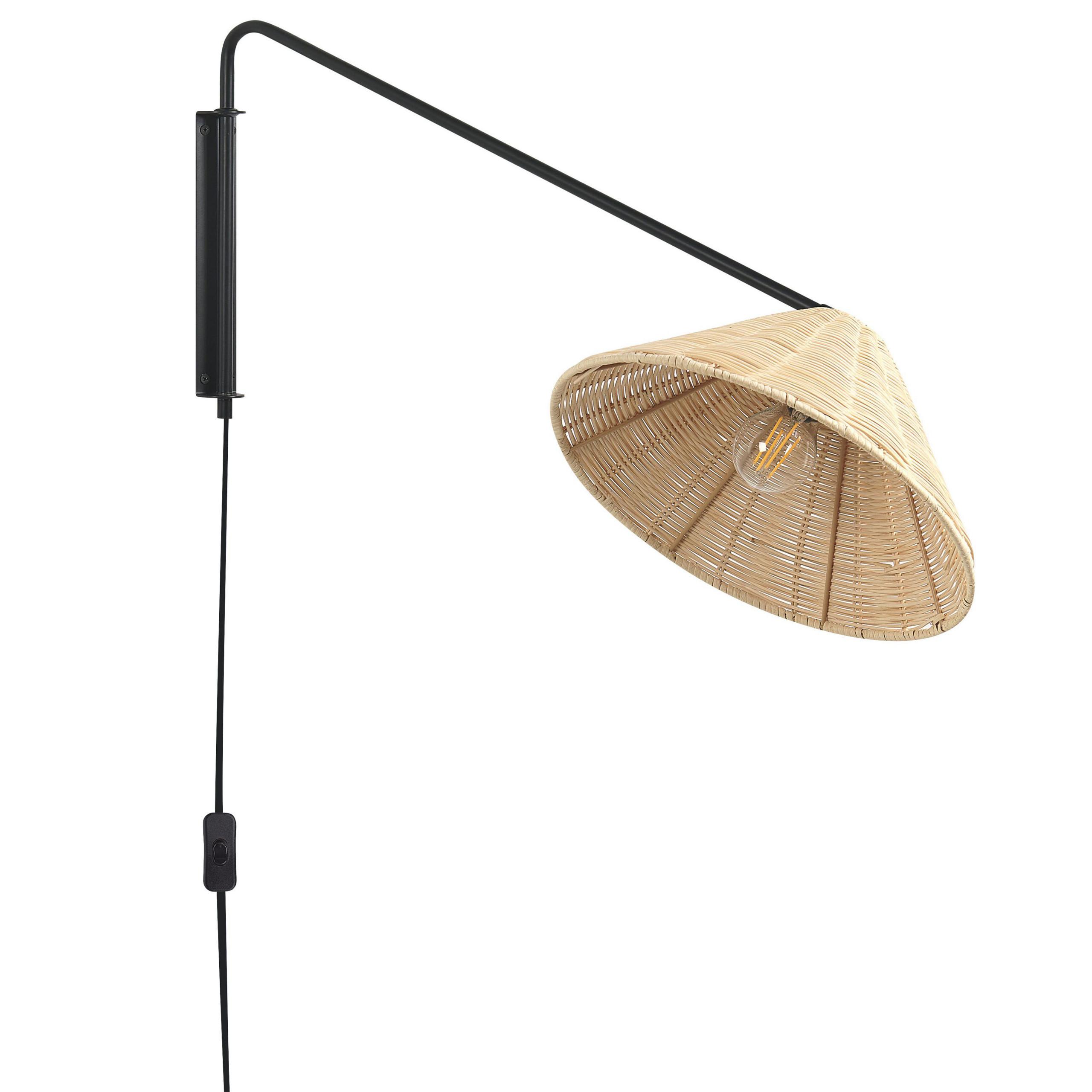 WANDLEUCHTE Palena 60/33/30 cm - Naturfarben, Naturmaterialien (33/30/60cm) - Beliani
