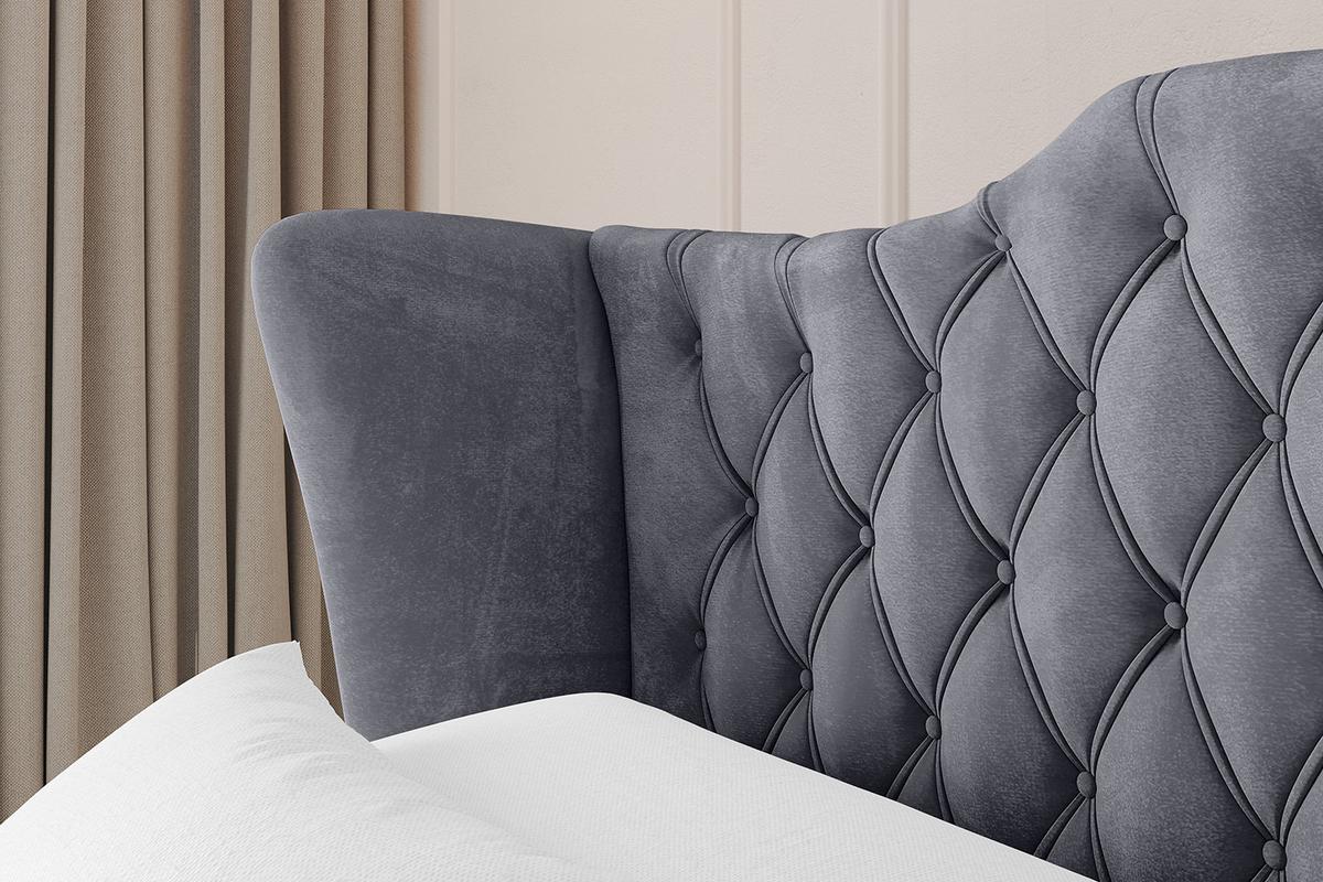 POLSTERBETT mit Bettkasten und Lattenrost, Boxbett ohne Matratze - MODY 120x200 Dunkelgrau - Dunkelgrau, Holzwerkstoff/Textil (120/200cm) - ALTDECOR